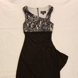 Black and white dress with lace Bodice